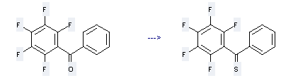 The Methanone,(2,3,4,5,6-pentafluorophenyl)phenyl- can used to produce 2,3,4,5,6-Pentafluorthiobenzophenon.